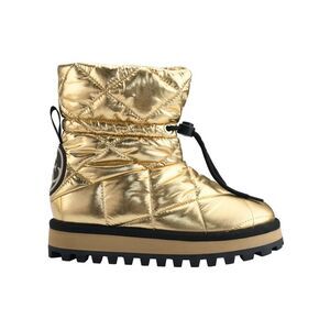 GUESS Womens Gold Padded Pull Tab Quilted Leian Round Toe Platform Winter 5 M